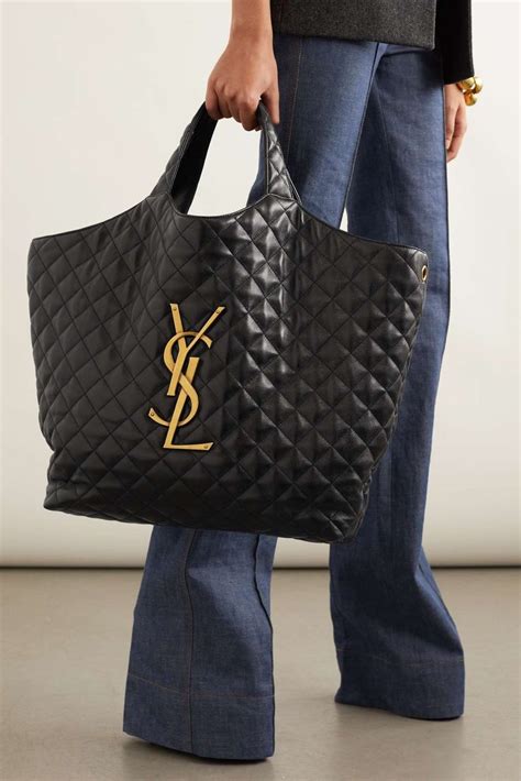 ysl black and gold bag|yves saint laurent tote bag.